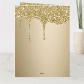 Frohe Weihnachtsstars Melting Gold Glitzer Karte (Rückseite)