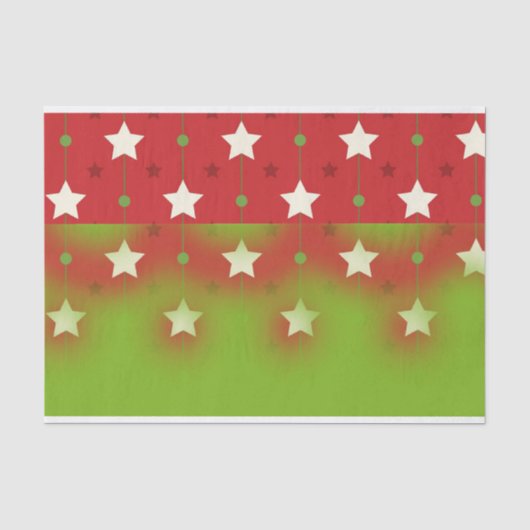 Frohe Weihnachtsstars Muster Seidenpapier (Vorderseite)