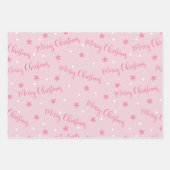 Frohe Weihnachtsstars Weihnachtsbaumen Weihnachten Geschenkpapier Set (Vorderseite)