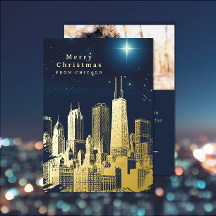 Frohe Weihnachtsstern Foto Foto Foil Foliday Card Folien Feiertagskarte