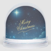 Frohe Weihnachtsstern Foto hinzufügen Schneekugeln (Vorderseite)