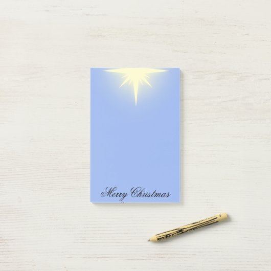 Frohe Weihnachtsstern Post-it Klebezettel (Auf Schreibtisch)