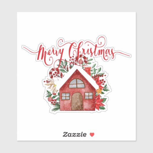 Frohe Weihnachtssticker Aufkleber (Blatt)