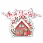 Frohe Weihnachtssticker Aufkleber (Vorderseite)