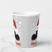 Frohe Weihnachtsstiefel/Kapuzenpapier-Tasse Pappbecher (Rechts)
