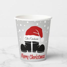 Frohe Weihnachtsstiefel/Kapuzenpapier-Tasse Pappbecher