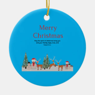 Frohe Weihnachtsstimmung 2022 Keramik Ornament