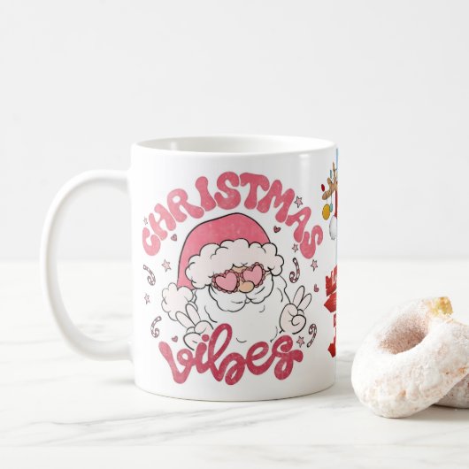 frohe Weihnachtsstimmung Kaffeetasse (Mit Donut)