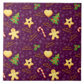 Frohe Weihnachtssträhne Fliese (Vorderseite)