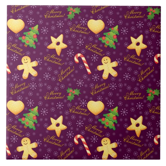 Frohe Weihnachtssträhne Fliese (Vorderseite)