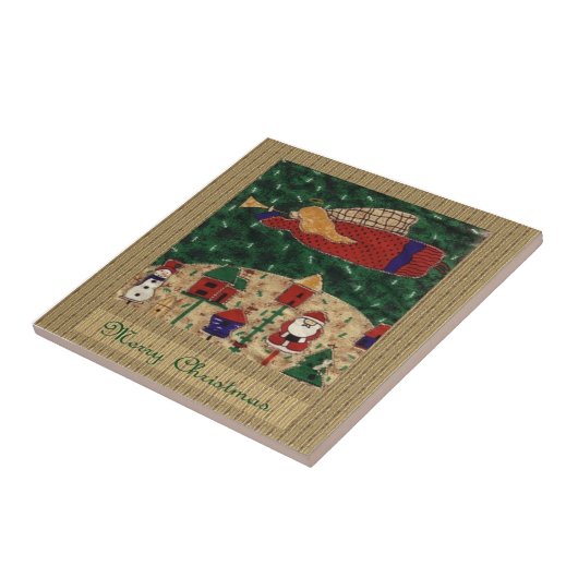 Frohe Weihnachtssträhne Fliese (Seite)