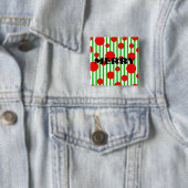Frohe Weihnachtsstreifen und Punkte Button (Beispiel)