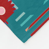 Frohe Weihnachtssymbol Nordic Floral Border Winter Fleecedecke (Ecke)