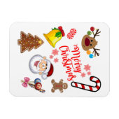 Frohe Weihnachtssymbole Magnet (Horizontal)