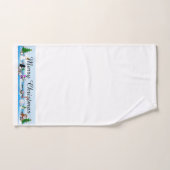 Frohe Weihnachtsszene auf Handtuch-Set Badhandtuch Set (Handtuch)