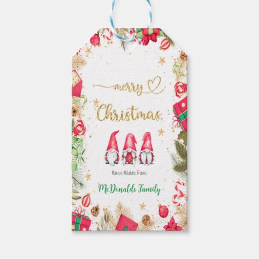 Frohe Weihnachtstags Geschenkanhänger (Vorderseite)