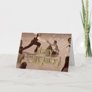Frohe Weihnachtstänzer PERSONALISIERT Feiertagskarte