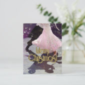 Frohe Weihnachtstänzer PERSONALISIERT Postcard Postkarte (Stehend Vorderseite)