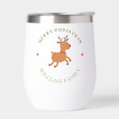 Frohe Weihnachtstext Rentiere weiß (Links)