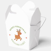 Frohe Weihnachtstext Rentiere weiß Geschenkschachtel (Offen)