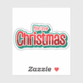 Frohe Weihnachtsticker Aufkleber (Blatt)
