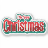 Frohe Weihnachtsticker Aufkleber (Vorderseite)