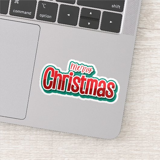 Frohe Weihnachtsticker Aufkleber (Detail)