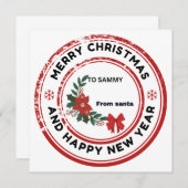 Frohe Weihnachtsticker Einladung (Vorne/Hinten)