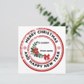 Frohe Weihnachtsticker Einladung (Stehend Vorderseite)