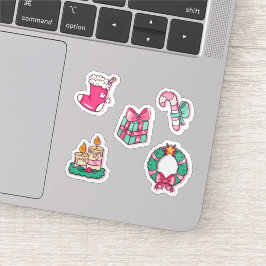 Frohe Weihnachtstickersammlung Aufkleber