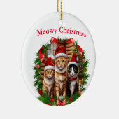 Frohe Weihnachtstiere Keramik Ornament (Rechts)