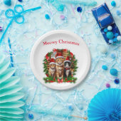 Frohe Weihnachtstiere Pappteller (Party)