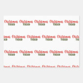 Frohe Weihnachtstiger niedlich Geschenkpapier Set (Vorderseite 2)