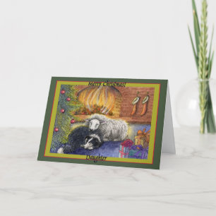 Frohe Weihnachtstochter Feiertagskarte