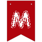 Frohe Weihnachtstochter Rot und Weiß Foto Wimpelkette (Zweite Fahne)