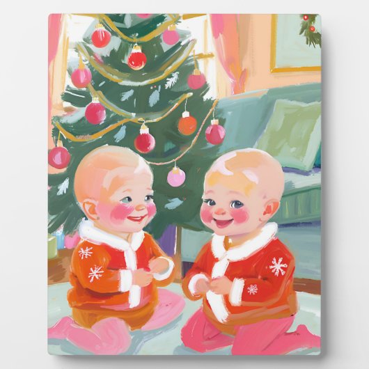 Frohe Weihnachtstrände Fotoplatte (Vorderseite)