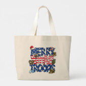 Frohe Weihnachtstruppen Tote Tasche (Rückseite)