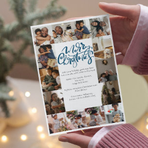 Frohe Weihnachtstypografie 17 Foto Feiertagskarte