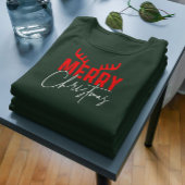 Frohe Weihnachtstypografie Antlers T-Shirt
