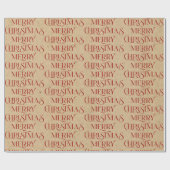 Frohe Weihnachtstypografie auf Papppapier Geschenkpapier (Flach)