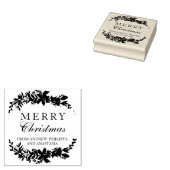 Frohe Weihnachtstypografie blattchic Winter Gummistempel (Stempel)
