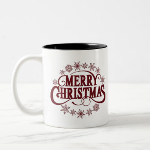 Frohe Weihnachtstypografie Coffee Tasse