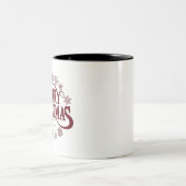 Frohe Weihnachtstypografie Coffee Tasse (Mittel)
