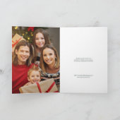 Frohe Weihnachtstypografie Custom Foto Karte (Innenseite)