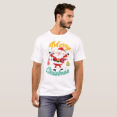 Frohe Weihnachtstypografie-Design mit Ornament T-Shirt (Vorne ganz)