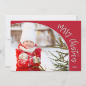 Frohe Weihnachtstypografie Feiertagskarte (Vorderseite)