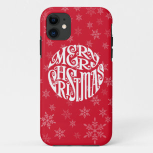 Frohe Weihnachtstypografie freudige Grüße Case-Mate iPhone Hülle
