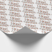 Frohe Weihnachtstypografie Geschenkpapier (Ecke)