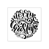 Frohe Weihnachtstypografie Gummistempel (Prägung)
