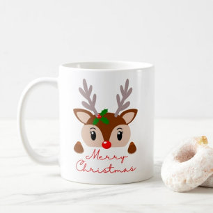 Frohe Weihnachtstypografie Kaffeemaschine Tasse